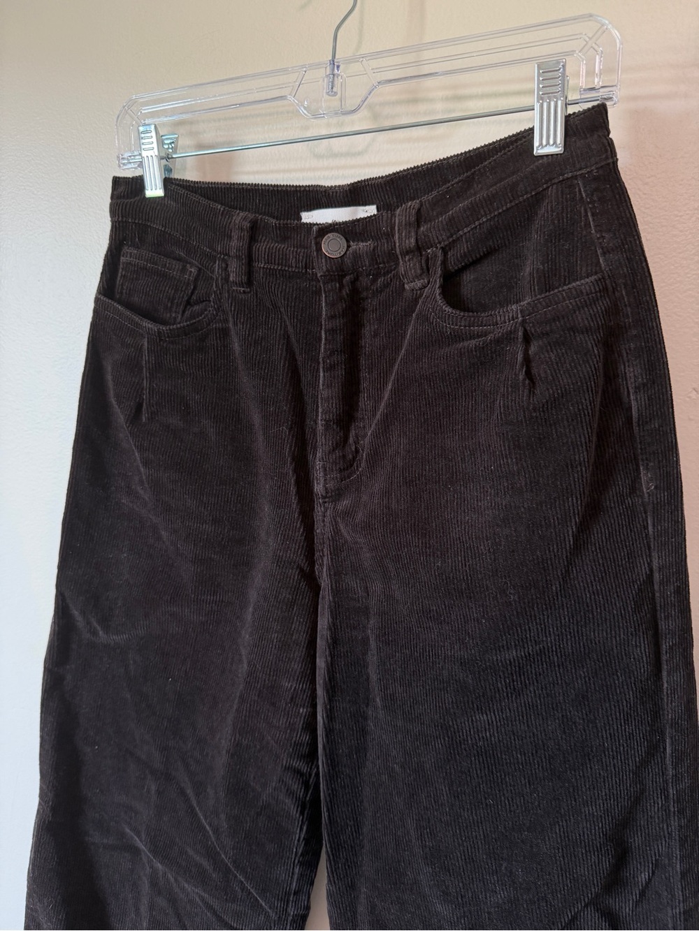 RARE Habitual Denim wide-leg corduroy pants in a dark chocolate brown 2/26 - Picture 3 of 6